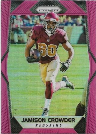 2017 PRIZM JAMISON CROWDER PINK PRIZM REFRACTOR CARD