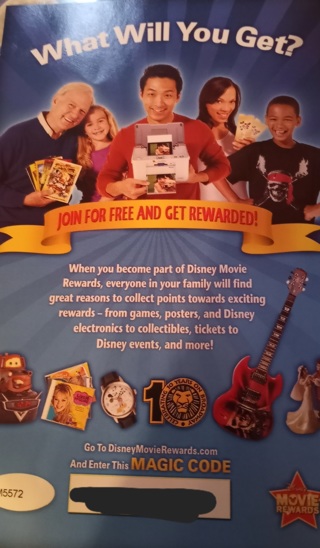 Disney movie rewards code for The cat from outerspace