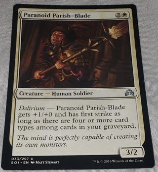 MTG ✨ Paranoid Parish-Blade (U) 033/297 Shadows over Innistrad (SOI) ✨ Magic the Gathering (2016)