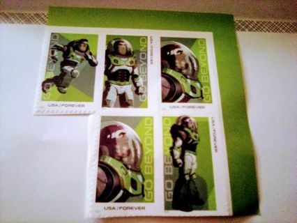 5- BUZZ LIGHTYEAR FOREVER US POSTAL STAMPS