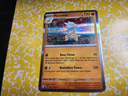 Pokemon Marowak rare holo 105/165