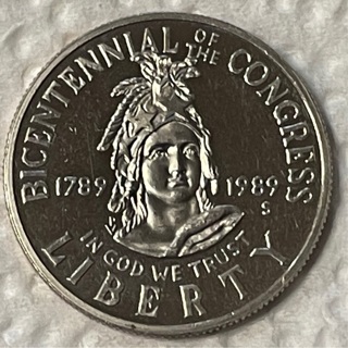 1989 S Bicentennial Of The Congress Commemorative DCAM Clad Proof BU Half Dollar 
