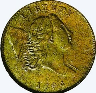 1794 Half Cent, Liberty Cap, Mild Use, Great Date,  Insured, Refundable,  Ships FREE