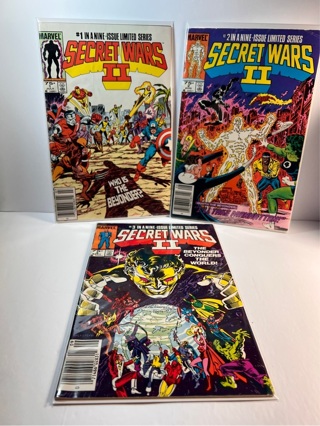 Secret Wars II #1, #2 and (#3)1st full and cover appearance of the Beyonder MCU KEY NEWSSTANDS 