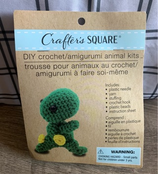 Crafter’s Square Dinosaur Crochet Animal Kit New In Package