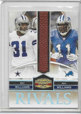 Roy Williams/Roy Williams 2007 Gridiron Gear Rivals Silver #R7 /250