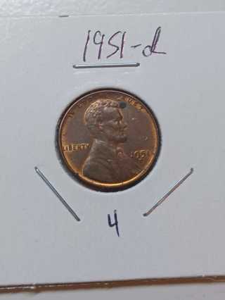 1951-D Lincoln Wheat Penny! 19.4