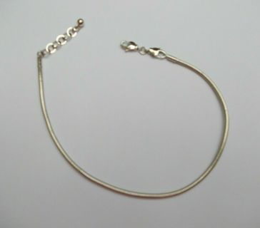 New 8"- 9" Rhodium Plated Adjustable Bracelet/Ankle Bracelet