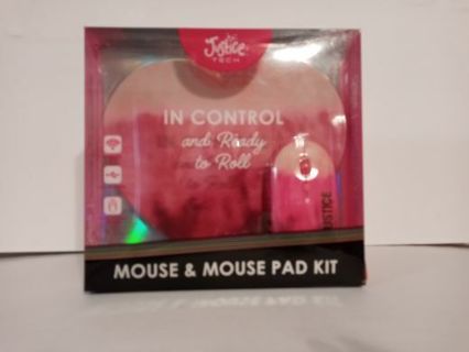 Justice Tech In Control Mouse & Pad Ink Cute! Christmas