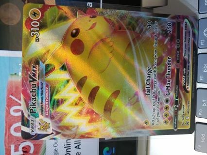 Pokémon TCG Pikachu VMAX SWSH286 Black Star Promo Ultra Holo Rare Full Art NM-M