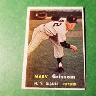 1957 TOPPS BASEBALL CARD - NO. 216- MARV GRISSOM - GIANTS