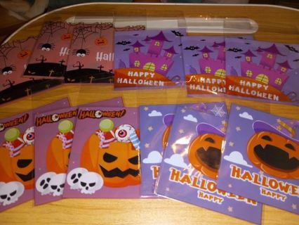 Halloween cello bags12 pc 10 x3 no refunds regular mail only Very nice quality