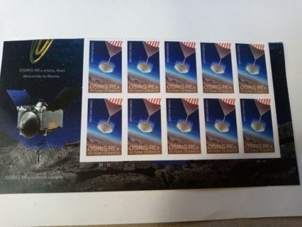 10- FOREVER US POSTAGE STAMPS... OSIRIS REX ASTROID PROBE. RETURN HOME