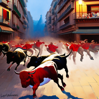 Listia Digital Collectible: The Running of the Bulls in Pamplona