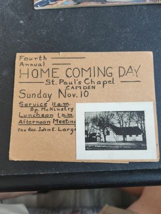 Vintage Home Coming,St Paul's Chapel,Camden Brochure