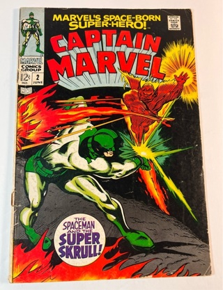 12 cent Silver Age Captain Marvel #2 comic 1968