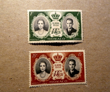 2 - MNH OG Monaco postage stamps.