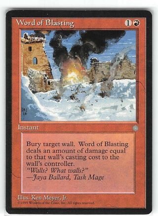 Vintage Word of Blasting *Uncommon* Magic MtG Card