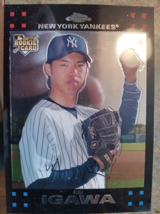 2007 TOPPS CHROME JAPANESE ROOKIE KEI IGAWA NEW YORK YANKEES BASEBALL CARD# 322