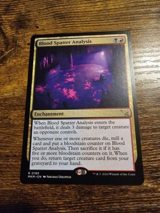 Magic the gathering mtg Blood Spatter Analysis rare card Murder Karlov Manor