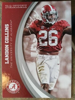 2015 PANINI LANDON COLLINS ALABAMA CRIMSON TIDE COLLEGE TEAM COLLECTION FOOTBALL CARD# 48