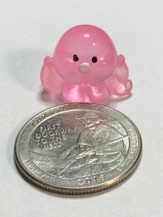 OCTOPUS~#7~DARK PINK~MINI~1 OCTOPUS ONLY~GLOW IN THE DARK~FREE SHIPPING!