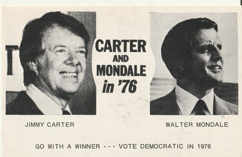 Vintage Unused Postcard: c: 1976 Presidential Debates,  Carter/Mondale