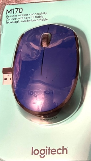 Brand New: Royal Blue Logitech Cordless Computer Mouse. Connection, Battery & Instructions Incld