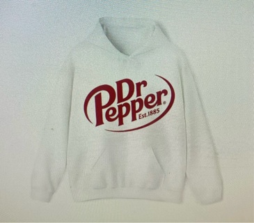 Dr Pepper Logo Hoodie Classic Pullover Sweatshirt for Fans Soft Fleece Material New!!