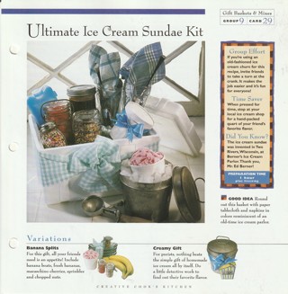 Making Gift Baskets and Mixes Leaflet: Ultimate Ice Cream Sundae Kit