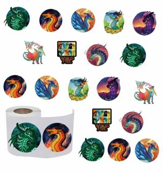↗️⭕(8) 1" DRAGON STICKERS!!⭕(SET 2 of 7)⭕WINGS OF FIRE⭕