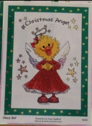 1 Suzy's Zoo Iridescent Christmas Angel Sticker #90009