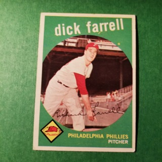  1959 - TOPPS EXMT - NRMT BASEBALL - CARD NO. 175 - DICK FARRELL - PHILLIES