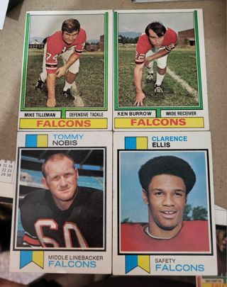 Vintage 70s Atlanta Falcons Football Cards