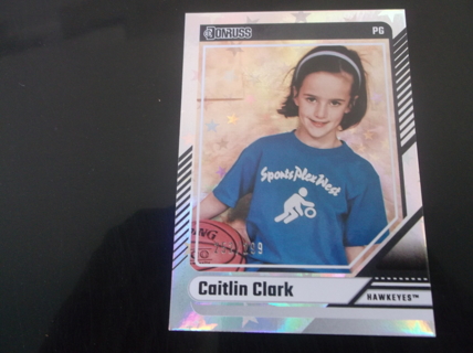 2024   Panini  donruss   Caitlin Clark Collection    Pointed Stars Foil   card  # 18    252 /299