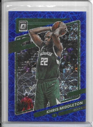 Khris Middleton 2021-22 Optic Blue Velocity #143