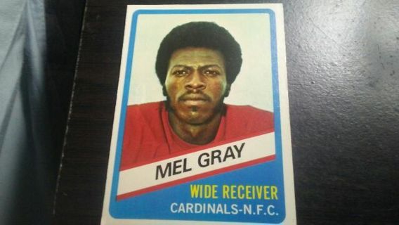 RARE ORIGINAL 1976 WONDER BREAD ALL STAR SERIES MEL GRAY ST. LOUIS CARDINALS FOOTBALL CARD# 4