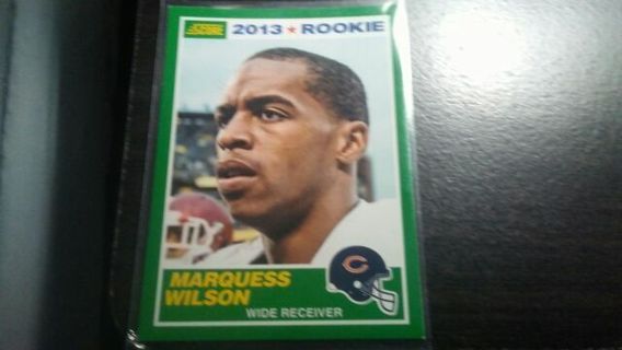 2013 SCORE ROOKIE MARQUESS WILSON CHICAGO BEARS FOOTBALL CARD# 402