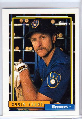 Robin Yount, 1992 Topps Card #90, Milwaukee Brewers, Hall of Famer, (L3