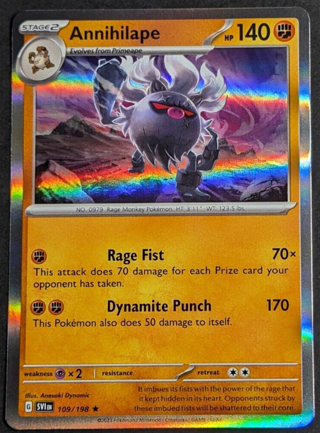 Annihilape Rare Holo SV1 109/198 Scarlet & Violet Pokemon 