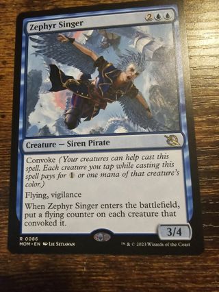 Magic the gathering mtg Zephyr Singer rare card March of the machine