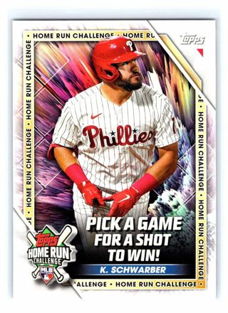 2023 Topps Home Run Challenge Unscratched #HRC-19 Kyle Schwarber Phillies