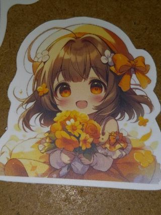 Anime Cute one nice vinyl sticker no refunds regular mail only Very nice quality!