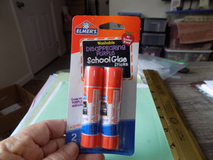 Elmers Washable disappearing purple school glue stick