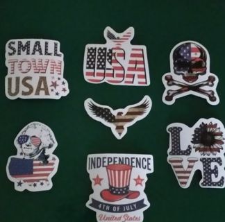 7 - "AMERICA, LAND THAT WE LOVE" STICKERS