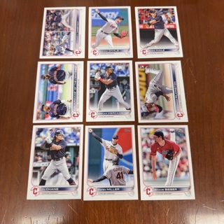 2022 Topps Update baseball lot Cleveland Guardians 