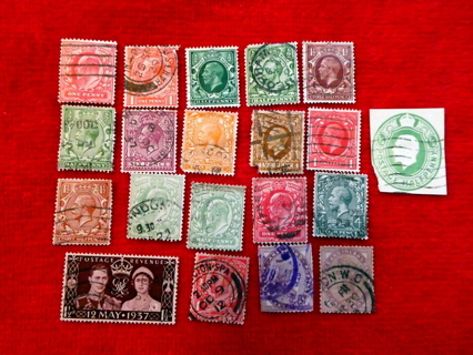   Great Britain Postage Stamps #3 (21 Different Stamps) 