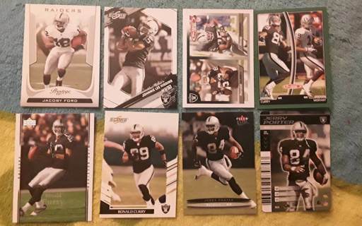 8 card Raiders Wide Receivers lot