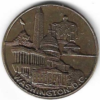 VINTAGE DESIGNER BATES KLINKE SOUVENIR TOKEN WASHINGTON DC LANDMARKS