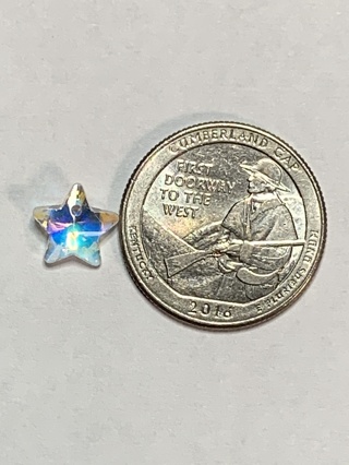 AB CRYSTAL CHARM~#36~5 POINT STAR~1 CHARM ONLY~FREE SHIPPING!